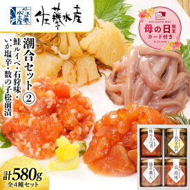 【ふるさと納税】【母の日フェア 4/27入金分まで】佐藤水産 潮合セット2.鮭ルイベ 石狩味 塩辛 松前漬 魚貝類 サーモン 数の子 塩辛 鮭 魚貝類 漬魚 いくら 松前漬【北海道千歳市】ギフト ふるさと納税