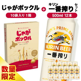 【ふるさと納税】 一番搾り 500ml ×12＆ じゃがポックル 1箱 ☆ 千歳市製造 ☆ お菓子 菓子 ビール 酒じゃがポックル カルビー じゃがいも お菓子 スナック ビール 北海道ビール キリンビール 麒麟ビール 一番搾り【北海道千歳市】ビール ギフト KIRIN