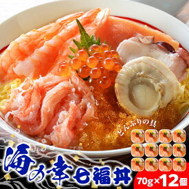 【ふるさと納税】海鮮丼 具 70g×12 7種 12個セット 魚介類 ギフト 海の幸 七福丼【北海道】【札幌バルナバフーズ】ずわい蟹 いくら 帆立 鮭 とびっこ たこ セット 詰め合わせ ふるさと納税 北海道 千歳市 【北海道千歳市】ギフト ふるさと納税