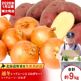 【ふるさと納税】【2026年発送】産地直送「越冬じゃがいも」レッドムーン5kg＆「越冬たまねぎ」4kgセット《 土居ファーム 》 やさい いも 芋 玉葱 じゃがいも 越冬 野菜 千歳 北海道【北海道千歳市】ギフト ふるさと納税