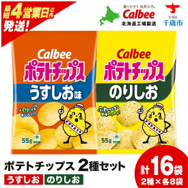 【ふるさと納税】カルビーポテトチップス 2種セット うすしお・のりしお 各8袋 《北海道工場製造》 スナック お菓子 北海道 千歳 ポテチ ポテトチップス 北海道ふるさと納税 千歳市 ふるさと納税【北海道千歳市】 ギフト ふるさと納税