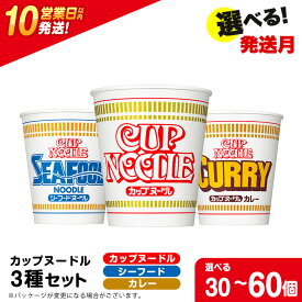 【ふるさと納税】 日清ヌードル3種セット 選べる各10食・各20食入 合計30食・60食 麺類 ラーメンラーメン麺 即席麺 麺類 ラーメン カップ麺 インスタント 麺類 カップラーメン 【北海道千歳市】ギフト ふるさと納税