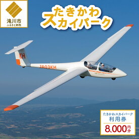 【ふるさと納税】たきかわスカイパーク利用券【8千円分】｜グライダー 体験飛行 飛行トレーニング アウトドア 滝川市航空動態博物館 利用券 5000円×1枚 1000円×3枚 北海道 滝川市
