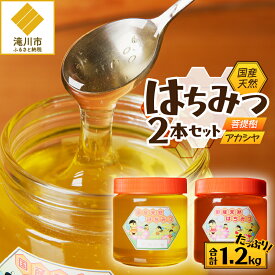 【ふるさと納税】2025年新蜜【北海道滝川産】高見養蜂場の純粋はちみつセット(アカシヤ&菩提樹、シナの木600g×各1本 計2本)｜国産 日本製 天然 無添加 純粋 ミツバチ ハニー 高級 栄養 健康 ビタミン ミネラル 抗生物質 プロポリス アミノ酸 濃厚 セット 食べ比べ ギフト