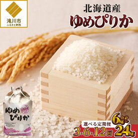 【ふるさと納税】【令和7年産新米】ゆめぴりか2kg【定期便】｜特A 新米 白米 ブランド米 米 こめ コメ お米 ご飯 ごはん 単一米 滝川市 北海道 北海道産 道産 北海道米 生活応援 送料無料 おすすめ 人気 お弁当 贈答 3回 6回 12回