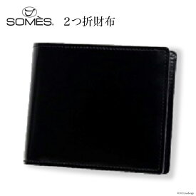【ふるさと納税】[VD-02] SOMES　VD-02　2つ折財布（ブラック）　革、革製品、財布