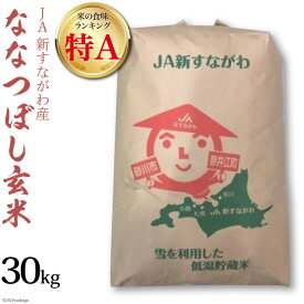 【ふるさと納税】米 令和5年 特A ななつぼし 玄米 30kg [JA新すながわ 北海道 砂川市 012260115] こめ おこめ コメ お米 農協 30キロ 30 30 30k