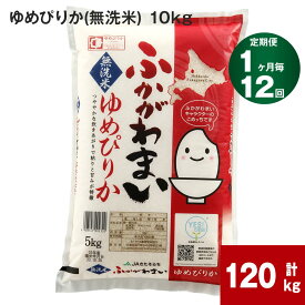 【ふるさと納税】《先行予約》【2024年10月上旬より発送開始】 【12回定期便】北海道 深川市産 ゆめぴりか(無洗米) 10kg (5kg×2袋) ×12回 計120kg 特A お米 米 白米 ご飯 ごはん 深川米 国産