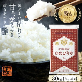 【ふるさと納税】【令和5年産】 特A 北海道産 ゆめぴりか 30kg 五つ星お米マイスター監修 深川産 計30kg 5kg×6袋 お米 米 精米 白米 ごはん ご飯 単一原料米 深川米 北海道 深川市 【発送時期が選べる】