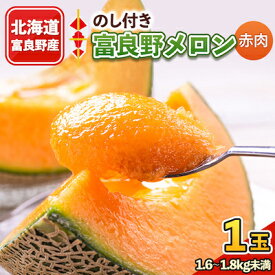 【ふるさと納税】【のし付き】富良野メロン　1.6kg～1.8kg未満　1玉入り【1287203】