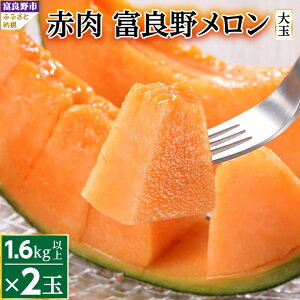 【ふるさと納税】【入金確認後順次発送中】富良野メロン赤肉　厳選　2玉(大玉...