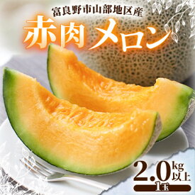 【ふるさと納税】【2026年発送】富良野市山部地区産赤肉メロン 1個(2.0kg以上)【1610799】