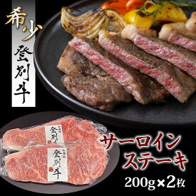 【ふるさと納税】登別牛サーロインステーキ肉400g（200g×2枚）　【 ステーキ 肉 お肉 牛肉 登別牛 黒毛和牛 サーロインステーキ 北海道 贈り物 贈答品 最高級 上品 希少 400g 】贈り物 ギフト プレゼント