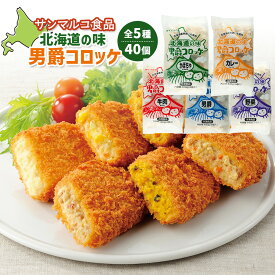 【ふるさと納税】サンマルコ食品 北海道の味 男爵コロッケ 40個セット | コロッケ 全5種 かぼちゃ カレー 牛肉 ビーフ 男爵 いも 卵不使用 乳成分不使用 詰め合わせ 弁当 冷凍食品 時短 調理 お取り寄せ 北海道 恵庭市 恵庭【07000501】