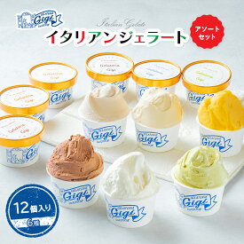 【ふるさと納税】ジェラテリアGigiのイタリアンジェラート 6種12個入り アソートセット カップサイズ 牛乳 ピスタチオ キャラメル チョコレートティラミス マンゴー ジェラート アイス カップ 北海道 恵庭市 ふるさと納税 スイーツ【43000101】