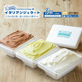 【ふるさと納税】ジェラテリアGigiのイタリアンジェラート 人気の味2種 + 選べる味の3種セット 500ml ピスタチオ 生乳 選べるフレーバー ジェラート アイス 生乳 ミルク ピスタチオ 選べる 北海道 gigi 恵庭市 北海道 ふるさと納税【43000403】