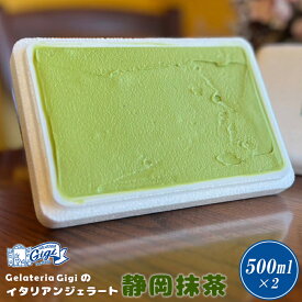 【ふるさと納税】ジェラテリアGigi イタリアンジェラート 『静岡抹茶』楽天限定 500ml 2個 ジェラート 抹茶 アイス gigi スイーツ お取り寄せ グルメ ふるさと納税 北海道 恵庭市 恵庭【430118】