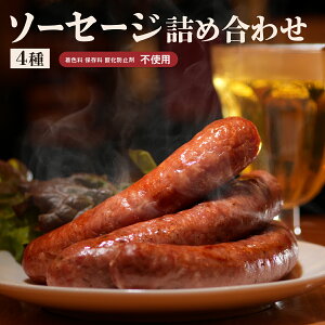 【ふるさと納税】4種ソーセージ詰め合わせ (S-1) ソーセージ ボロニア ビアブルスト ポーク オードブル エーデルワイスファーム 保存料不使用 ギフト お取り寄せ お取り寄せグルメ お歳暮