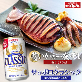 【ふるさと納税】特製いかの一夜干し(5枚入り）とサッポロクラシックのセット【C9901901】