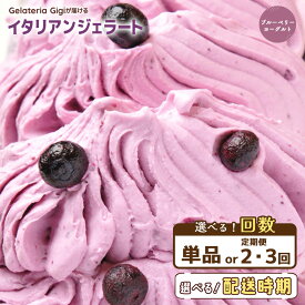 【ふるさと納税】【選べるお届け回数！】ジェラテリアGigiのイタリアンジェラート『ブルーベリーヨーグルト』 2000ml ジェラート ブルーベリー ヨーグルト アイス gigi 業務用 2L 恵庭市 スイーツ 北海道 ふるさと納税 お取り寄せ グルメ