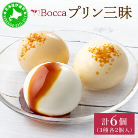 【ふるさと納税】北海道 牧家 Bocca プリン三昧 3種 各2個入 計6個 食べ比べ 白いプリン クレームブリュレ 塩キャラメル プリン スイーツ なめらか ミルク カラメル ギフト 送料無料