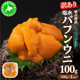 【ふるさと納税】訳あり 100%国産 北海道 噴火湾産 天然 塩水 バフンウニ 100g 〜 500g 《アフター保証付き》国産 ミョウバン不使用 うに ウニ 雲丹 海鮮 海産物 魚介 うに丼 寿司 無添加 産地直送 取り寄せ ギフト 北海道産 伊達市 送料無料