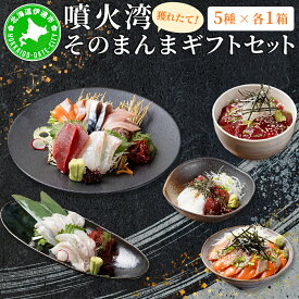 【ふるさと納税】噴火湾そのまんま ギフトセット(5種各1箱)　旬菜一鮮 だて大和屋 厳選 魚介 海鮮 刺身 刺し身 小分け 新鮮 魚介類 魚貝類 加工食品 贈答 ギフト 贈り物 ご褒美