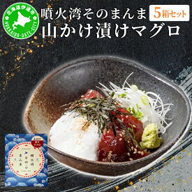 【ふるさと納税】噴火湾そのまんま 山かけ漬けマグロ(わさび・醤油・海苔付き)5箱 旬菜一鮮 だて大和屋 厳選 魚介 海鮮 刺身 刺し身 小分け 新鮮 魚介類 魚貝類 加工食品 贈答 ギフト 贈り物 ご褒美
