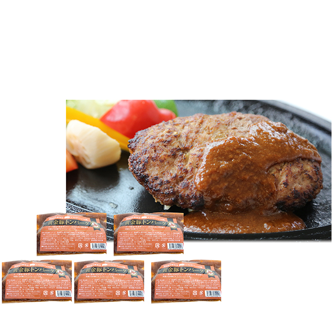 北海道伊達市 ふるさと納税 伊達産黄金豚使用 トンバーグ お肉 商店 ストアー 加工食品 豚肉 180g×5個セット