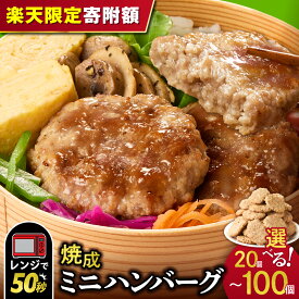 【ふるさと納税】 ＼ 期間限定！楽天限定寄附額 ／ 専門店のミニハンバーグ 【選べる 個数 お届け回数】ファイヤーバーグ お弁当 焼成ミニハンバーグ 25g 20個 50個 100個 定期便 ハンバーグ ミニサイズ 冷凍 調理済 レンジ 簡単 おかず お弁当のおかず 惣菜 北海道 石狩市