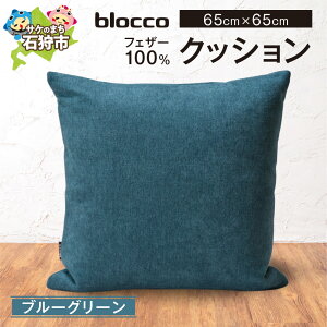 【ふるさと納税】家具 インテリア 雑貨 blocco フェザー100% クッション(65×65cm) 北海道 石狩市 いしかり おしゃれ かわいい 北欧 シンプル 無地 柄なし 羽毛 青山 高級 家具 インテリアグ