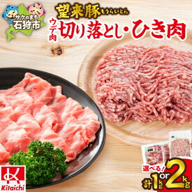 【ふるさと納税】 望来豚ウデ肉切り落としと望来豚ひき肉のセット 【選べる容量】 各500g 計1kg 各1kg 計2kg 望来豚 ウデ肉 切り落とし ひき肉 セット 北海道産 三元豚 豚肉 簡単調理 冷凍保存 ハンバーグ 餃子 そぼろ煮 炒め物 惣菜 北海道 石狩市