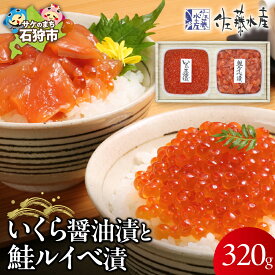 【ふるさと納税】鮭 ルイベ漬け いくら　＜佐藤水産＞いくらと鮭ルイベ漬(SI-160)(各160g)　北海道 石狩市 いしかり 珍味 惣菜 魚卵 イクラ いくら醤油漬け イクラ醤油漬 魚醤北海道物産展 サケ セット 人気2種（のし対応可）