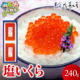 【ふるさと納税】《レビューキャンペーン》いくら イクラ 塩イクラ　佐藤水産 塩いくら 240g(120g×2)　北海道 石狩市 いしかり 珍味 惣菜 おかず 魚卵 塩 塩味 イクラ 塩イクラ 天然 こだわり 無添加 無着色 北海道産 道産 ギフト 贈り物（のし対応可）