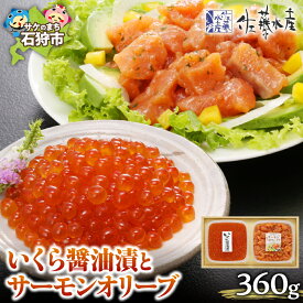 【ふるさと納税】《レビューキャンペーン》鮭 いくら醤油漬け 珍味　＜佐藤水産＞いくら醤油漬とサーモンオリーブ　北海道 石狩市 いしかり サケ さけ 惣菜 総菜 洋風 洋食 珍味 おかずセット バラエティ洋食 鮭ルイベ漬け ギフト 贈り物（のし対応可）