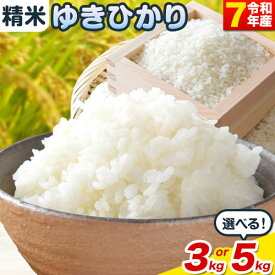 【ふるさと納税】《10月末～（新米収穫出来次第、出荷）》精米ゆきひかり 3kg 5kg お米 米 白米 精米 備蓄米 北海道産 当別町産 定番 産地直送 ふっくら ご飯 こめ 農家直送選べる 単身 一人暮らし お手軽 四季農場