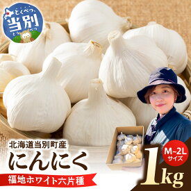【ふるさと納税】（令和8年先行受付）にんにく（福地ホワイト六片種）1kgにんにく 福地ホワイト 1000g　北海道産 国産 スパイス ガーリック お肉 肉 アヒージョ 便利 普段使い 万能 調味料 焼肉 BBQ