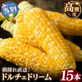 【ふるさと納税】【2026年先行予約】野口農園 高糖度 とうもろこし「ドルチェドリーム」15本 野口農園 トウモロコシ とうもろこし もろこし 北海道 当別町 農家直送 産地直送 高糖度 甘い スイーツ おやつ 野菜 ドルチェドリーム 《2026年8月上旬-9月上旬頃出荷》