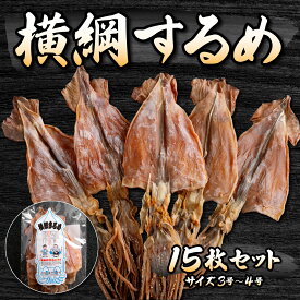 【ふるさと納税】山久西川水産　横綱するめ（3～4号）15枚セット いか イカ するめ スルメ 老舗 火であぶる おやつ おつまみ 酒のあて 小ぶり 濃い味 肉厚 やみつき 北海道 福島町 送料無料 FKI011