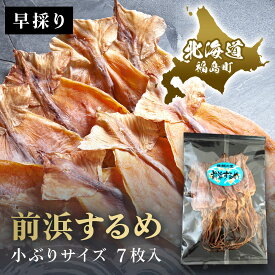 【ふるさと納税】北海道福島町 早採り 無添加 前浜するめ 小ぶりサイズ 7枚入り お試しセット ポスト投函 (ネコポス) するめ スルメ いか イカ するめいか スルメイカ 前浜 干物 小ぶり 健康 おつまみ 晩酌 贈答 贈り物 ギフト プレゼント 北海道 福島町 送料無料 FKK001