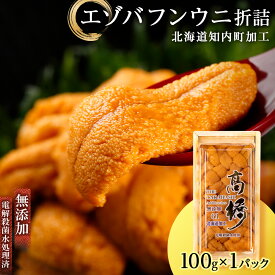 【ふるさと納税】うに ☆知内町加工☆厳選エゾバフンウニ折詰100g【マルタカ高橋商店】知内町 ふるさと納税 北海道ふるさと納税 ウニ 北海道 エゾバフンウニ ばふんうに 折り詰め 折詰 生うに うに 雲丹