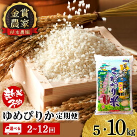 【ふるさと納税】【令和7年産新米予約】【選べる定期便】 ゆめぴりか 選べる5kg～10kg 《杉本農園》 知内町 ふるさと納税 米 こめ 北海道産お米 北海道米 美味しいお米 北海道産米 道産米 白米 精米 ふるさと納税 秋 旬