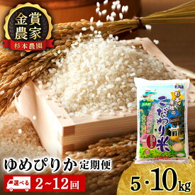 【ふるさと納税】【令和7年産】【選べる定期便】 ゆめぴりか 選べる5kg〜10kg 《杉本農園》 知内町 ふるさと納税 米 こめ 北海道産お米 北海道米 美味しいお米 北海道産米 道産米 白米 精米 ふるさと納税 秋 旬