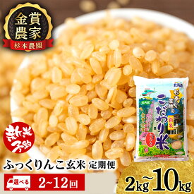 【ふるさと納税】お米 【令和7年産新米予約】【選べる定期便】 ふっくりんこ 玄米 選べる2kg～10kg 《杉本農園》知内町 ふるさと納税 米 こめ 北海道産お米 北海道米 美味しいお米 北海道産米 道産米 ふるさと納税 秋 旬