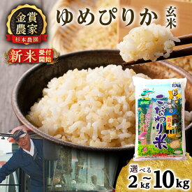【ふるさと納税】【令和8年産 新米予約】ゆめぴりか 玄米 選べる5kg〜10kg 《杉本農園》知内町 ふるさと納税 米 こめ 北海道産お米 北海道米 美味しいお米 北海道産米 道産米 ふるさと納税 秋 旬