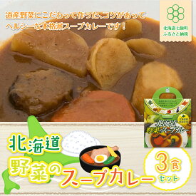 【ふるさと納税】【北海道野菜のスープカレー】3食セット 北海道産野菜使用 スープカレー 野菜 ベジタリアン カレーライス 北海道産 NAO017