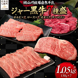 【ふるさと納税】【セット】山川牧場ジャー黒牛7種盛 【 ふるさと納税 人気 おすすめ ランキング 牛 牛肉 和牛 ジャー黒 モモ ロース 焼き肉 サーロイン カルビ セット 北海道 七飯町 送料無料 】 NAN014