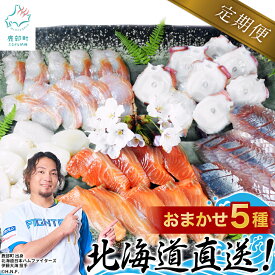【ふるさと納税】 定期便 刺身 旬のお刺身5種盛り合わせセット 4回 約 500g 約4〜5人前 北海道 魚 さけ ます いか ほたて たこ ほっけ つぶ ニシン 旬 お中元 海鮮 魚介類 冷凍 盛り合わせ おまかせ お楽しみ おつまみ おかず ご飯のお供 送料無料