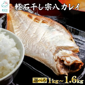 【ふるさと納税】 【選べる内容量】 干物 北海道産 宗八カレイ 1kg～1.6kg 国産 軽石干し 旨み ふっくら やわらか 焼魚 ご飯のお供 おつまみ 海鮮 魚介類 冷凍 送料無料