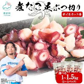 【ふるさと納税】 【選べる内容量】 たこ 北海道産 ボイルタコ足 ぶつ切り 1kg～1.5kg タコ 蛸 ミズダコ ボイル済み やわらか煮 煮たこ足 たこ足 たこ焼き タコ刺身 カルパッチョ タコ唐揚げ タコ飯 海鮮 海産物 魚介 おかず おつまみ 国産 冷凍 送料無料